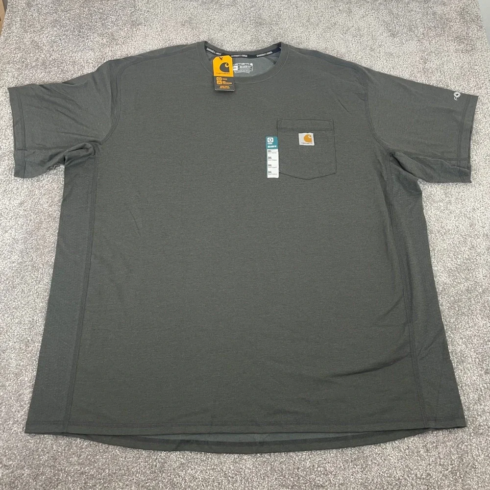 Carhartt T Shirt Mens 3XL Force Relaxed Fit Pocket Gray NWT - Picture 2 of 11